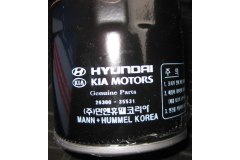 Фильтр масляный для HYUNDAI SOLARIS IV (RB) 1.4 2010-, код двигателя G4FA, V см3 1396, кВт 79, л.с. 107, бензин, Hyundai-KIA 2630035531